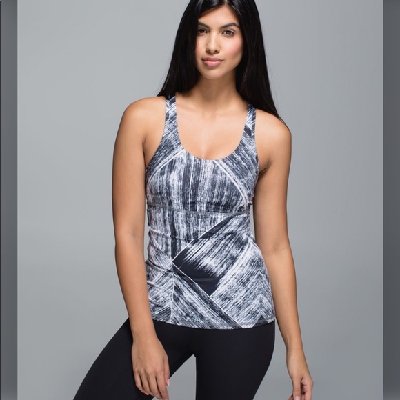 lululemon athletica Tops - Lululemon Crossback Tank Heatwave Print